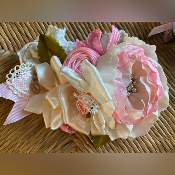 Lot of 3 Custom made headband, over the top bow, couture headband, - Picture 5 of 16